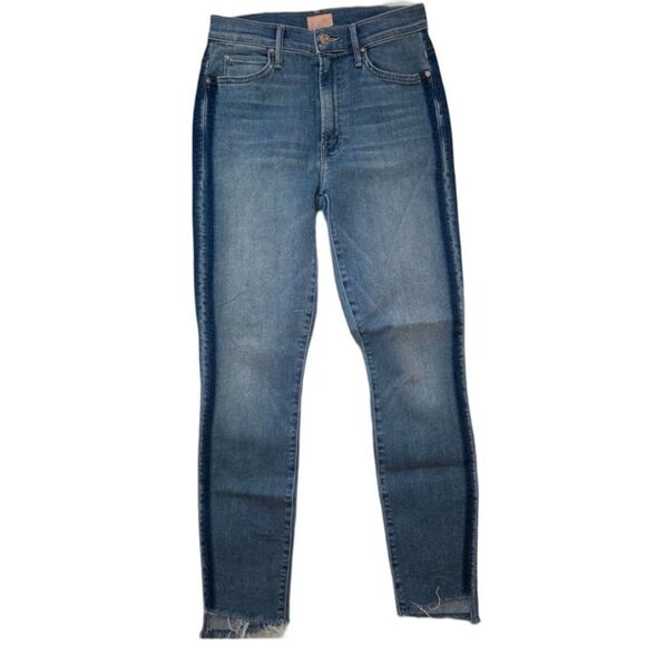 Mother Stunner Zip Ankle Step Fray Skinny Jeans